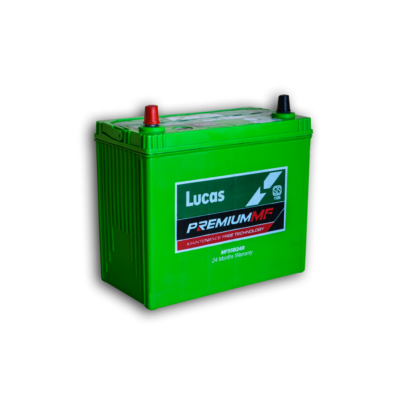 LUCAS BATTERY 12V 45Ah. PREMIUM-MF-55B24L. This Car Battery is Suitable Suzuki, Honda, Toyota and Nissan vehicles. From autopartsstore.lk